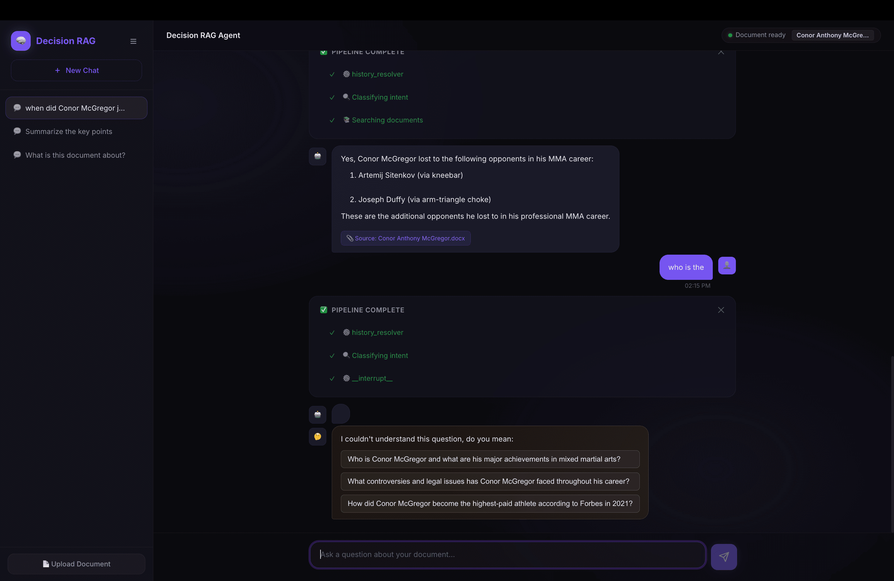 Multi-Agent RAG System 🧠 screenshot 2