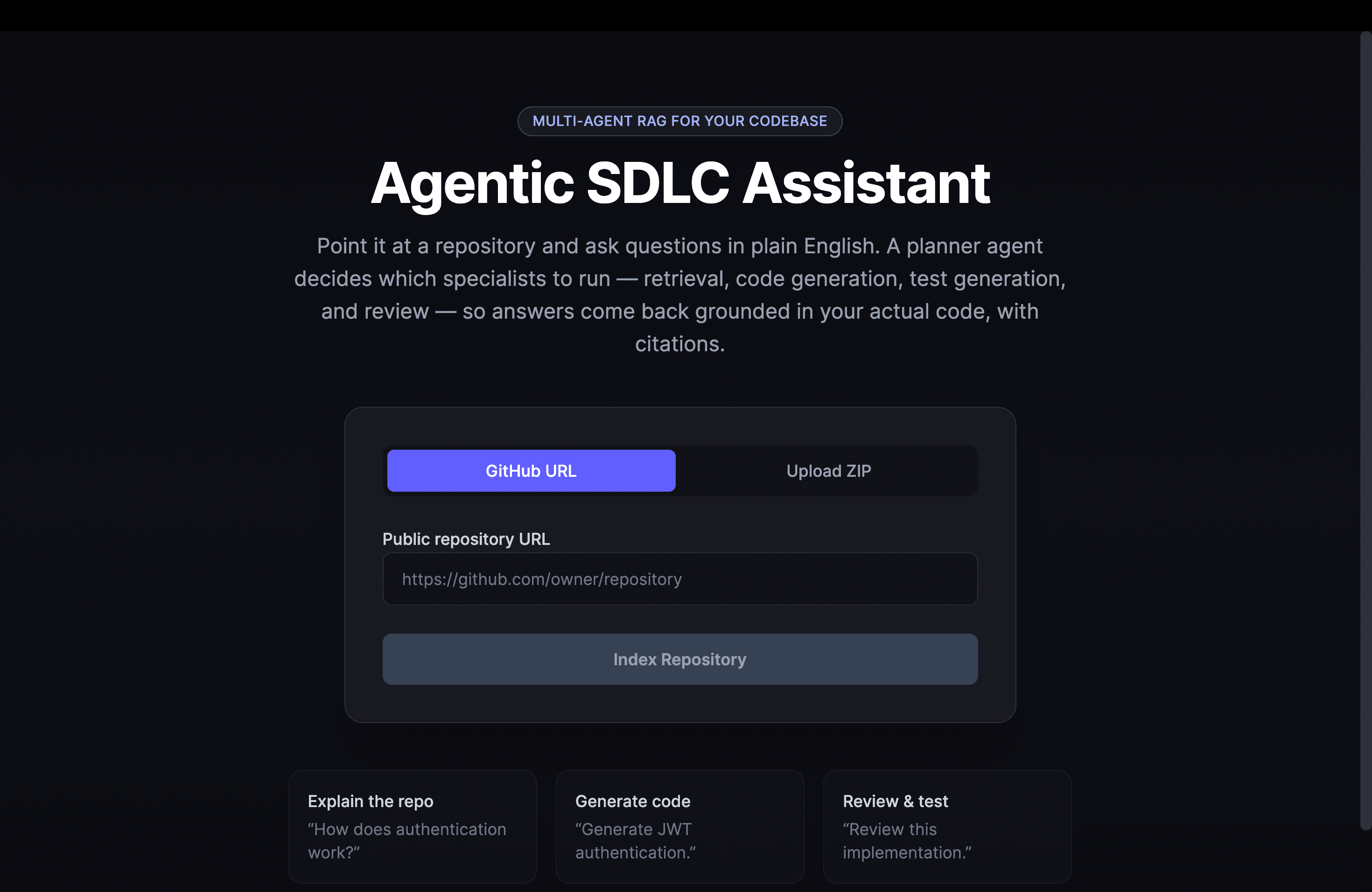 Agentic-SDLC-Assistant screenshot 1